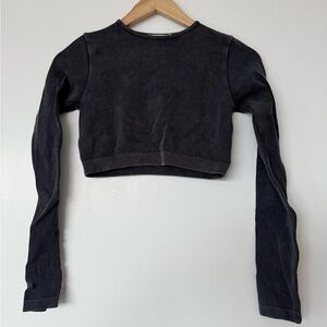 Zara Seamless Washed Rib Crop Top